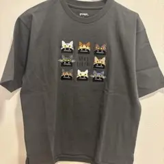 graniph 猫の刺繍 Tシャツ SS グレー