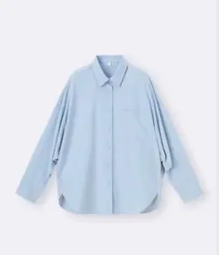 ライトブルー オーバーサイズシャツ