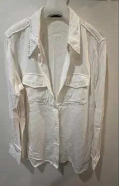 AZUL by moussy ホワイト長袖シャツ