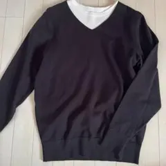 新品 シンプル ニット 黒 M お手軽ニット しまむら