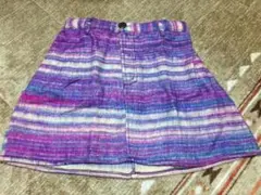 新品★ネパール製★エスニック★オーバースカート★体型カバー ★半額以下★パープル
