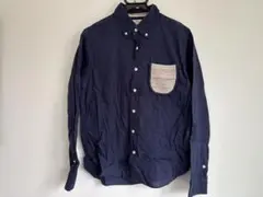 GLOBAL WORK ネイビー 長袖シャツ M