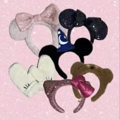 ディズニー ユニバ カチューシャ 6個セット 手袋