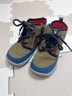 BREEZE×IFME オリーブ/ブルー ハイカットシューズ 17㎝