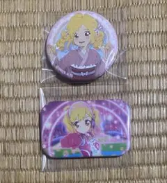 アイカツスターズ　虹野ゆめ　缶バッジ　2点セット