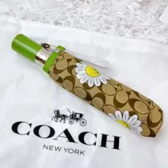 【新品未使用】COACH(コーチ)　折り畳み傘　ジャンプ　ワンタッチ
