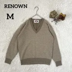 レナウン RENOWN ウール混Vネックセーター ユニセックス