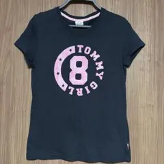 TOMMY GIRL トミーガール 半袖 Tシャツ　ブラック✖️ピンクのサムネイル