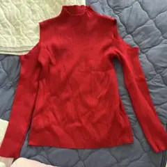 SPIGA 肩出しニット 赤