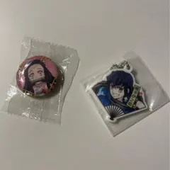 くら寿司×鬼滅の刃　缶バッジ・ラバーアクセサリー　2点セット