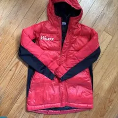 ATHLETA フード付きベンチコート レッド/ブラック