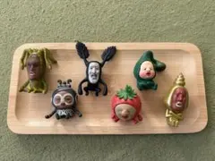 値下げ中　ごびとづかん　おすわりマスコット　まとめ売り6体　アラシクロバネ