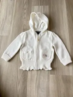 美品　 RALPH LAUREN フード付きニットカーディガン 12M