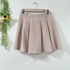 【c2488】COLZA レディース　ミニスカート　ベージュ フレア　プリーツ