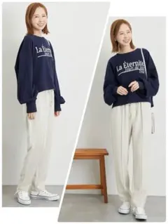 ★超美品★レディースROPÉ PICNIC 裏起毛ジョガーパンツsize36