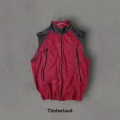 00s Timberland フリースベスト ボルドー 切替デザイン Y2K