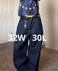 GAP ギャップ スーパーバギーデニム W32 L30ダークリンス