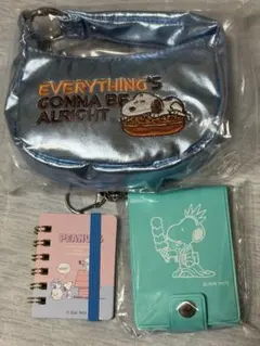 スヌーピー バッグ ミニリングノート メモキーチェーンセット