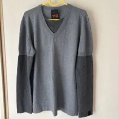 Y-3 グレー ニットセーターカシミヤ綿M