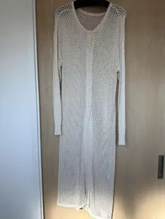 難あり☆MaxMara シルク/リネン ショールカラー ニットカーディガンM