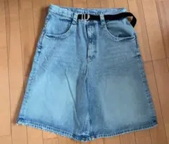 ザラ ZARA 未使用 極太 バギーショーツ デニム ハーフパンツのサムネイル