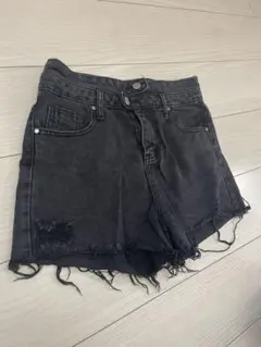 VYT グレー フリンジヘム ハイウエストデニム