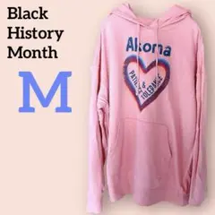 美品✨ BHM【M】コーラルピンク ハートプリント パーカー