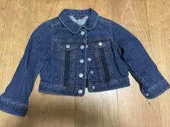 【最終価格】ダークブルー レース　デニムジャケット 100cm