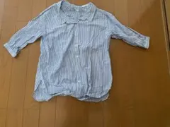 7分袖 ストライプ柄シャツのサムネイル