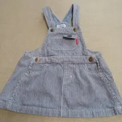 MIKI HOUSE ストライプ ジャンバースカート M