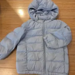UNIQLO　ライトブルー　 フード取り外し可能　ダウンコート　ライトダウン