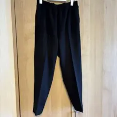 2025ミズイロインド　テーパードパンツ ブラック ゴムウエスト