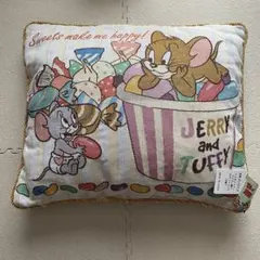 トムとジェリー　ゴブラン織　SQクッション