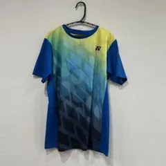 YONEX ヨネックス Tシャツ ブルー イエロー　メンズ　Sサイズのサムネイル