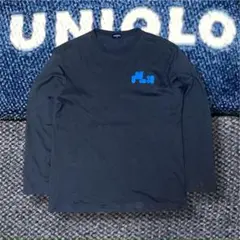 90s old uniqlo 企業ロゴ ロンT Indian Teal y2k