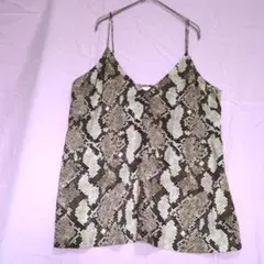 H＆M パイソン柄 キャミソール トップス ブラウン系 サイズ42のサムネイル