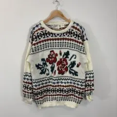 ①90'svintage CHANGES ニットセーター ノルディック メンズ