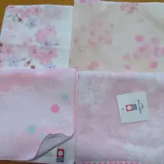 今治タオル 桜柄 ハンカチ 4枚セット