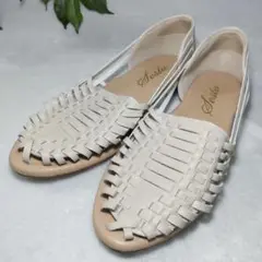 【良品】SESTO/セスト/グルカサンダル/ベージュ/24.5cm