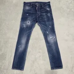 DSQUARED2 ペイント加工 スキニーデニム インディゴ 42 - メルカリ
