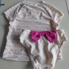 OLD NAVY セパレート 水着 女の子 セットアップ ボーダー リボン 子供