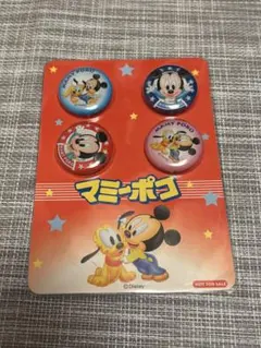 ミッキーマウス 缶バッジセット マニーポコ