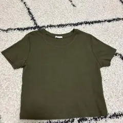 【GU】 オリーブ Mサイズ 半袖Tシャツ