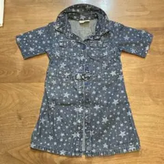 星柄デニムワンピース 半袖　crawzy8