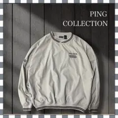 5740/ピンコレクション ワンポイント企業刺繍ロゴ ナイロンプルオーバーL