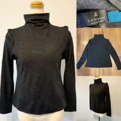 【LANVIN Collection(ランバンコレクション)】タートルネック黒L 2026年最新】LANVIN COLLECTION ネック：ハイネック/タートルネック