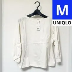 ユニクロ M 7分袖 綿100 ホワイト UNIQLO コットン