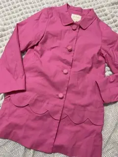 ケイトスペードニューヨーク春アウターキッズトレンチ140cmコート　ピンク