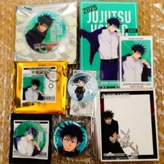 呪術廻戦 カフェ 缶バッジ、アクキー、ROUND1 特典コースター他（伏黒恵）