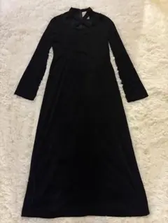 極美品　ホコモモラ　シビラ　清楚　ドレス　シフォン　ワンピース　ブラック　４２ blue&black】ダイヤ柄スモッキングドレス(ワンピース) | Sybilla